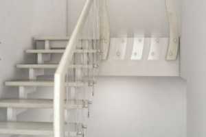 Шикарная поворотная лестница “White Sky”