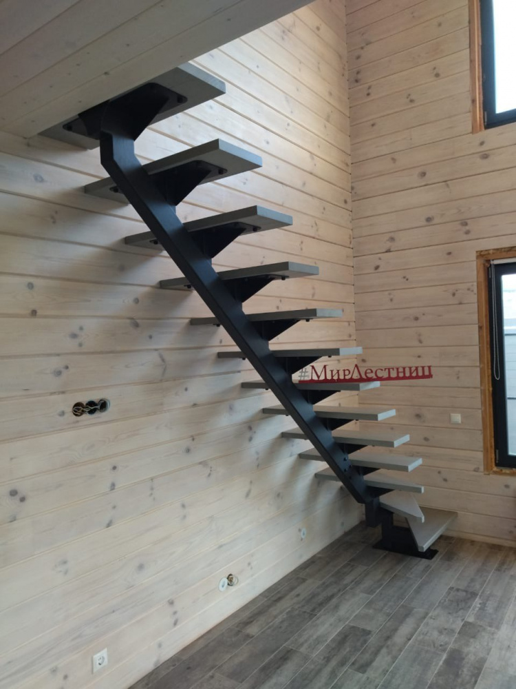 Лестница на монокосоуре в деревне Николо-Черкизово
