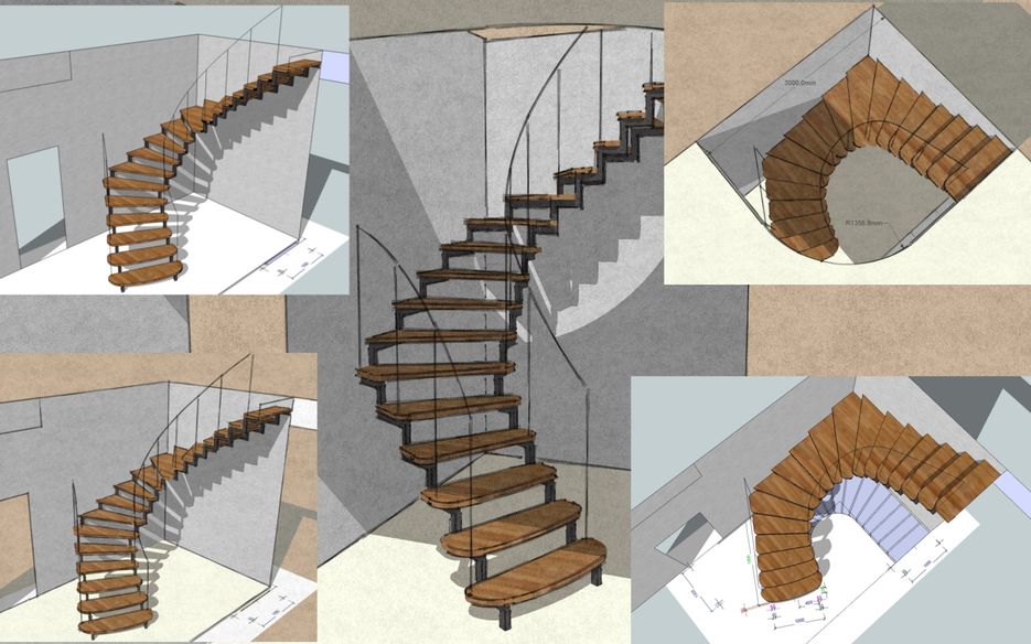 3D проект лестницы бесплатно