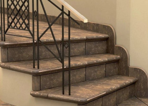 Плитка на лестнице — практично и красиво