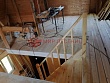 Деревянная лестница в СНТ Дубрава