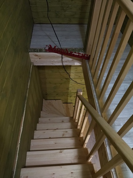 Деревянная лестница в селе Осташево