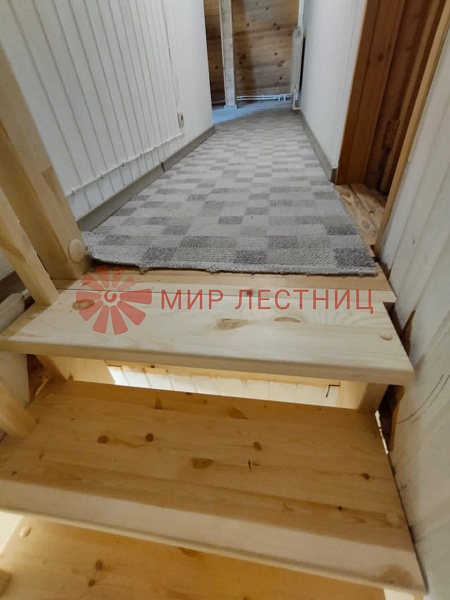 Деревянная лестница в СНТ Ягодка