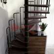 Винтовая лестница Spiral Loft Black D120 (D 120) («Мир Лестниц») Береза