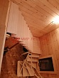 Поворотная лестница из березы на металлокаркасе (д. Лупаново)