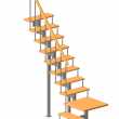 Модульная лестница с площадкой  "Лесенка 90"