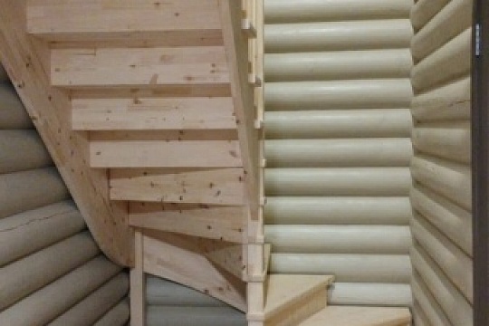 Деревянная лестница в ТЛПХ Дружба
